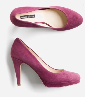 NEW Violet & Red  Jennie  Suede Platform Pump -Mauve Sz9