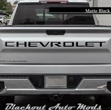 Matte Black Raised Tailgate Letters for 2020-2025 Chevrolet Silverado