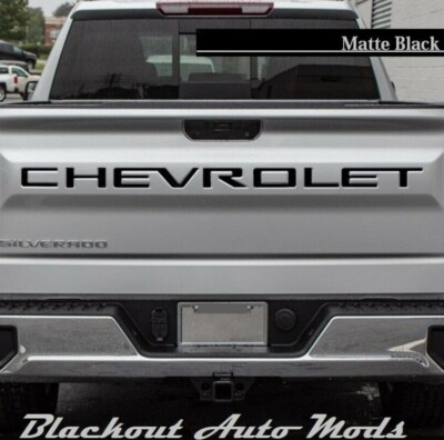 #ad Matte Black Raised Tailgate Letters for 2020 2025 Chevrolet Silverado $23.39