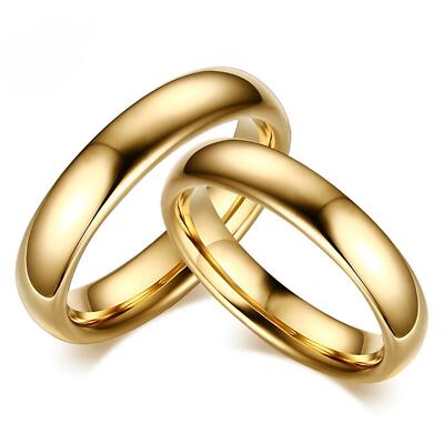 Ring Gold vergoldet Damen Herren Verlobungsring 999 Gold 24 Karat Wolfram R2860