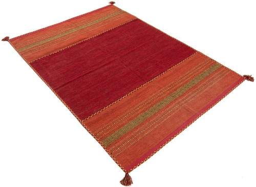 Kelim Indian 290x200 CM Handwoven Oriental, Kilim, Carpet, Rug, Orange - Picture 3 of 11
