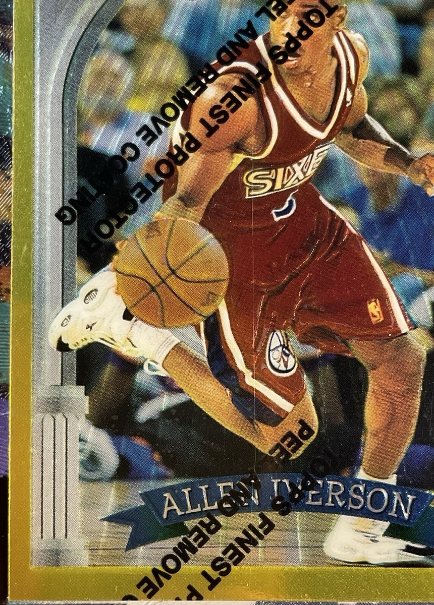1996 TOPPS FINEST ALLEN IVERSON ROOKIE GOLD HEIRS WITH