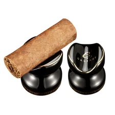 Black Cigar Holder 1ct  Ceramic Portable Cigar Rack Rest Table Ashtray Gift Box