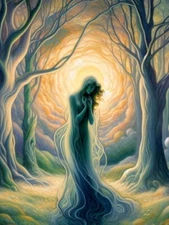 Visitant 1st Edition Mystical Realm Compendium Print ACEO ATC