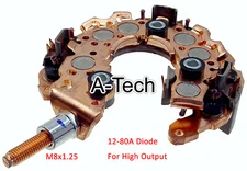 New Heavy Duty High Output Alternator Rectifier COPPER 120A-300A M8x1.25