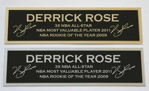 Derrick Rose Typenschild für signiertes Basketball Foto Trikot oder Etui