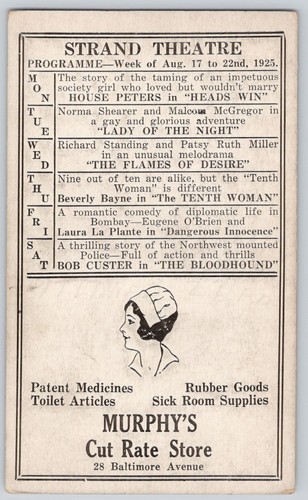 Foto de Edna Murphy 1925 Murphy's Cut Rate Store Strand horario de teatro - Imagen 2 de 2