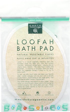 Earth Therapeutics Loofah Bath Pad Cream White, White