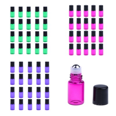 20 Stück Mini Nachfüllbare Leere Glas Roll On Flaschen Ätherische Öle Behälter