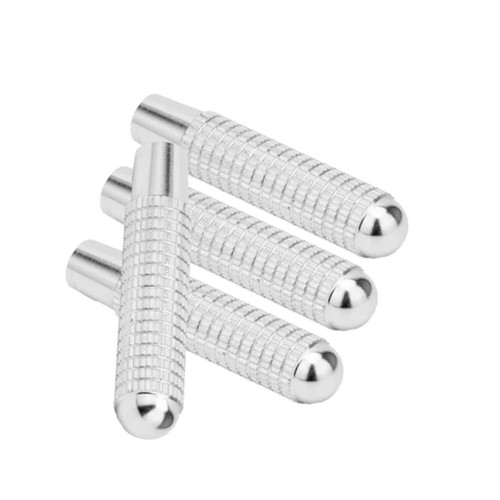 Silver Metal Door Bolt Lock Pins Knobs Trim For Mercedes C E GLC GLE W205 W213 - Picture 9 of 9