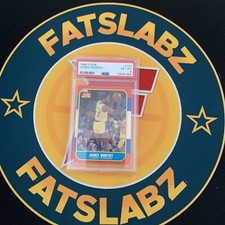 James Worthy 1986 FLEER #131 RC LAKERS HOF *PSA 6* Rookie New Slab! 👀📈