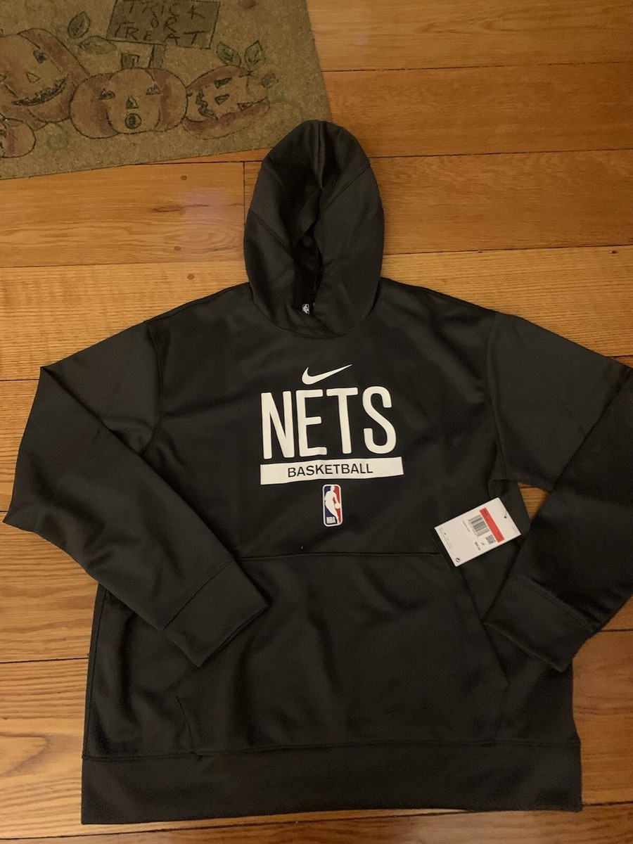 Nike NBA Brooklyn Nets Hoodie Adult Large Black Dri-Fit