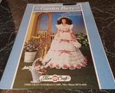 DL6 FIBRE CRAFT 1992, GARDEN PARTY CROCHET PATTERN LEAFLET