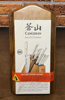 Cangshan Acacia Wood Knife Block For 11 Piece L1 Set - New Sealed - BLOCK ONLY