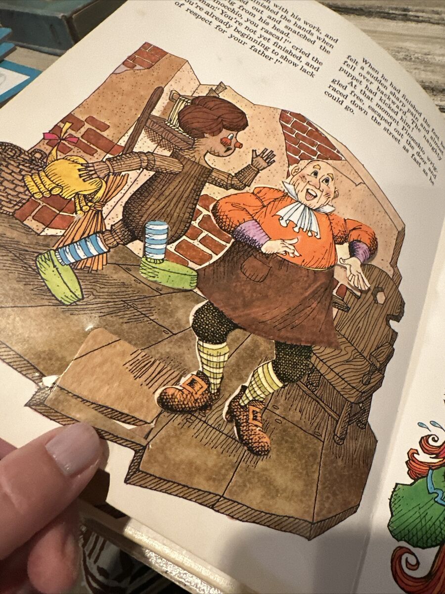 Puppet Pop-Up Book Pinocchio 1960s By Random House All Pop Puppet Pop-Up Book Pinocchio 1960s By Random House All Pop