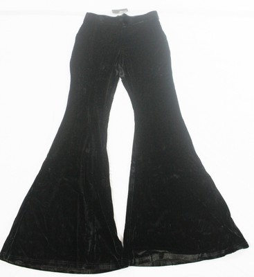 High Waist Velvet Flare Leg Pants TH8 