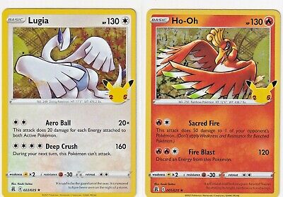  Lugia & Ho-oh - Pokemon Celebration Card Lot