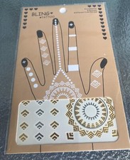 Gold Temporary Henna Tattoo