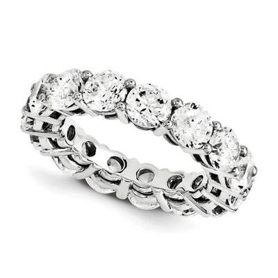 14k Weißgold rund Schale Ewigkeit Motiv Ring Ring 3,80ct G/VS1 A auf Bestellung