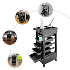 Beauty Salon Spa Styling Station Trolley Equipment Rolling Storage Tray Cart