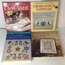 Lot of 4 Better Homes  Gardens Cross Stitch Books Ideas Projects Designs Craft