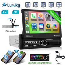 1 DIN 7" Elektrischer Autoradio Flip Out Wireless Carplay Android Auto USB BT FM