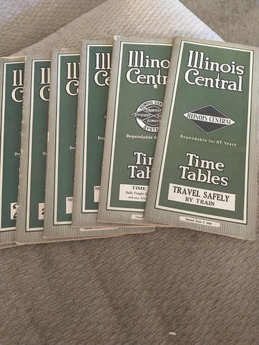 (11) Illinois Central System Time Tables - Ranging From 1931-1938 - Picture 2 of 3