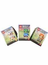 LEGO BRICKHEADZ MINECRAFT LLAMA 40625+ALEX 40624+ZOMBIE 40626 LOT RETIRED SEALED