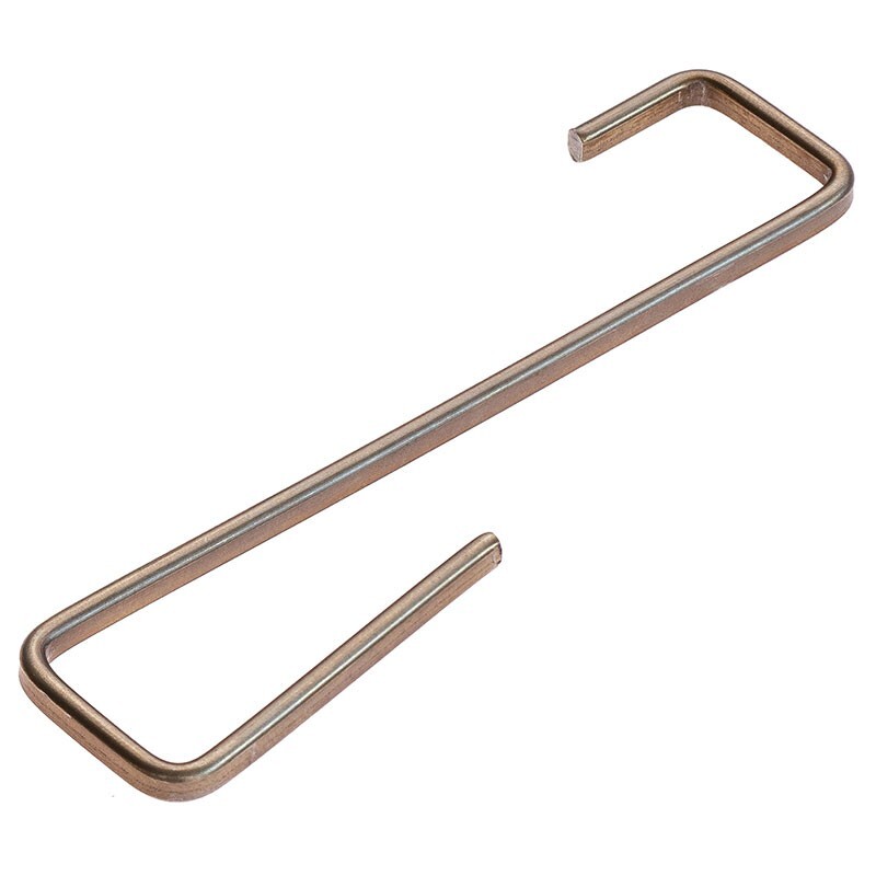 GANCI FERMACOPPO A "S" PIATTINA INOX 90X20 PER L'ANCORAGGIO DI COPPI