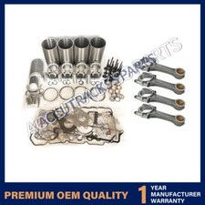 Rebuild Kit+4pcs Connecting Rod For Mitsubishi K4c Engine Tractor Mt2020 Mt2030