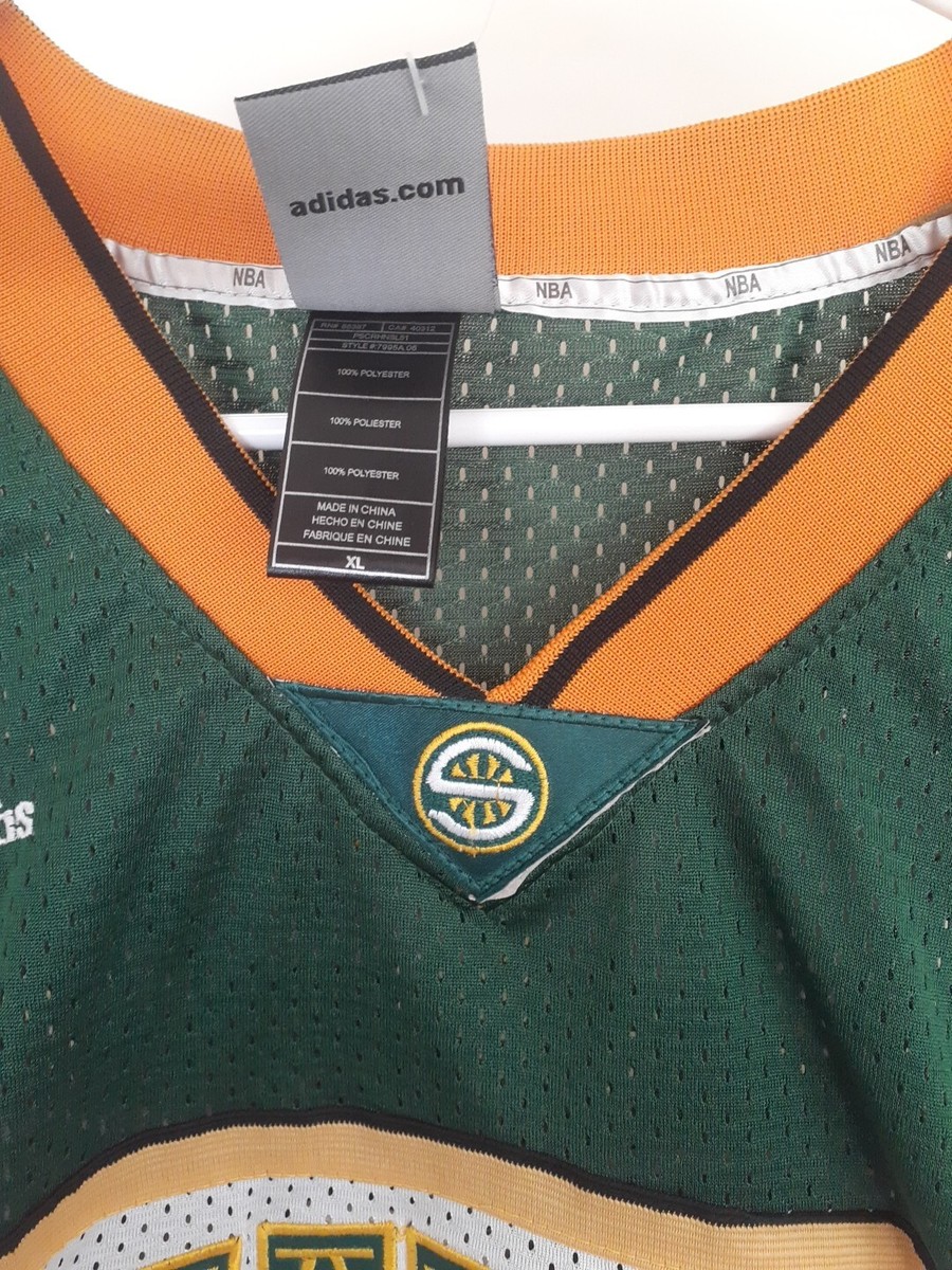 NWT Adidas Authentic Kevin Durant Seattle Supersonics Rookie