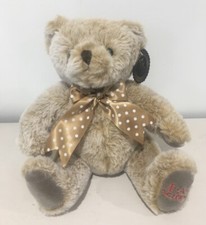 FAO Schwarz 9inch plush stuffed light tan bear New With Tags