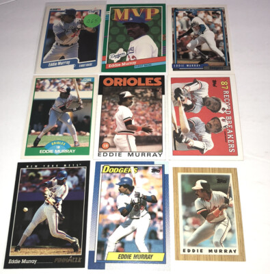 Eddie Murray Lot Of 9 Different Dodgers Mets Etc Baseball Cards Member HOF D65