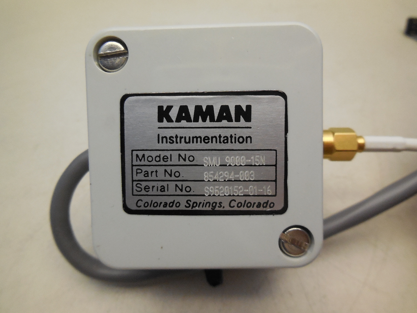 Kaman Instrumentation SMU 900015N PN 854294003 with 14 day warranty