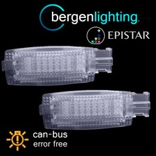 FOR VOLKSWAGEN GOLF & PLUS POLO DERBY SCIROCCO 24 LED VANITY MIRROR LAMP PAIR