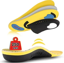Heavy Duty Support Pain Relief Thick Orthotics Insole, 220+ lbs Plantar Fasci...