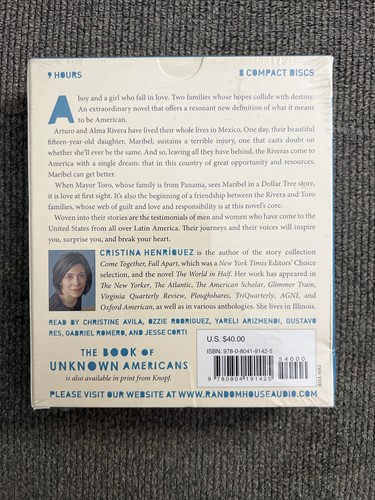 The Book of Unknown Americans: A novel - Audio CD - New - Picture 2 of 2