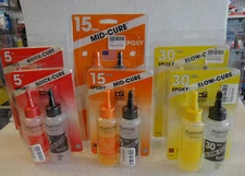 Bob Smith Industries 2 part EPOXIES 5, 15 and 30 minute and Finish CURE 2 sizes