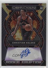2022-23 Panini Obsidian Electric Etch Purple 28/75 Christian Koloko Auto 0z5u