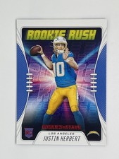 2020 Panini Rookie and Stars Justin Herbert (RC) #RR3 Rookie Rush Chargers Red