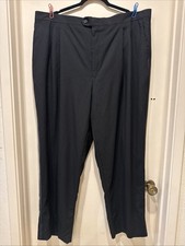 Black Flat Front Satin Stripe Tuxedo Pant- 100 Wool Formal Gala Black Tie 42R