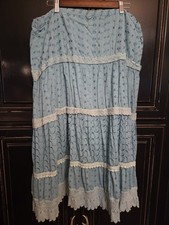 Vintage Denim 24/7 Y2k Peasant, Cottage Core, Boho Skirt 26, Festival, Vacation