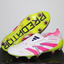 Adidas Predator Elite Fold-Over FT SG Soccer Cleats Men 11.5 White Pink ID8942