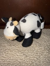 Gund Baby Gund Cow Plush Black White Stuffed Animal No Sound XS EUC