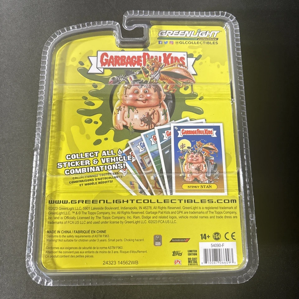 CUBO DE BASURA GREENLIGHT COLECCIONABLES NIÑOS SERIE 5 1977 DODGE B-100 CON PEGATINA. Foto 2 de 2