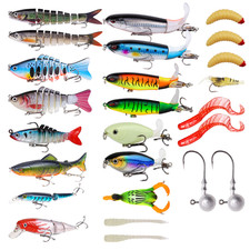 25pc Topwater Fishing baits Set - Duck & Frog Propeller Baits for Bass