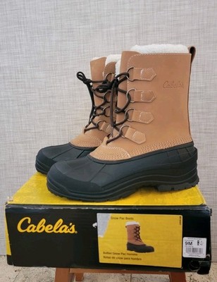 Cabelas Snowpac Mens Boots Size 9 Waterproof Leather Insulated Winter Snow boots