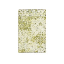 2'x3' Olive Green Oushak Design Pure Silk Hand Knotted Mat Oriental Rug 75948