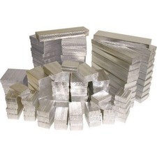 250 Jewelry Cotton Silver Foil Gift Boxes