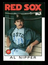1986 Topps 181 Al Nipper signed auto autograph  blue sharpie ASC BXCP58